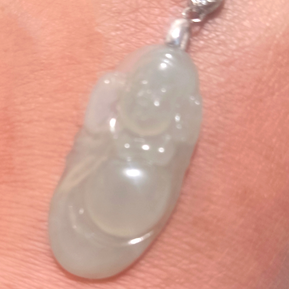 Myanmar type a lucky jade pendant necklace
